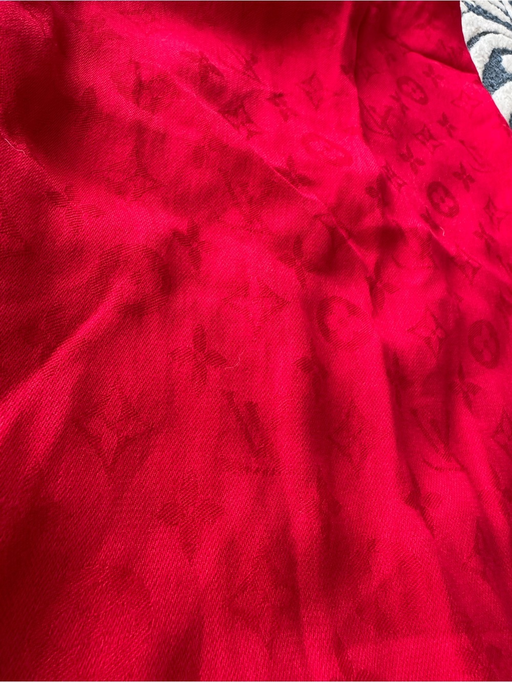 Red Faded Style Monogram Women Scarf